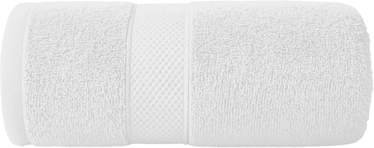 imageInfinitee Xclusives Luxury Bath Sheets Towels 1 Pack 600 GSM 35X70 Inches 100 Ring Spun Cotton Large Bath Towels for Bathroom Brilliant White Bath Sheets Pack 1Brilliant White