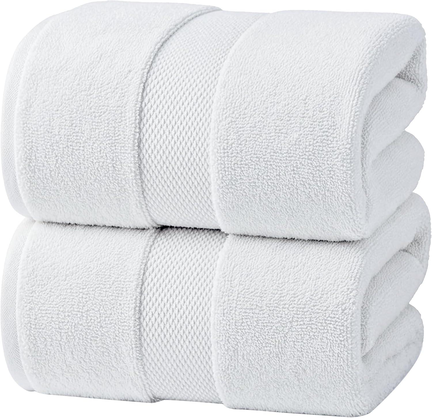 imageInfinitee Xclusives Luxury Bath Sheets Towels 2 Pack 600 GSM 35X70 Inches White Hand Towels for Bathroom Set of 6 16x28 inches 600 GSM Premium Cotton Bath Mats for Bathroom Pack of 2