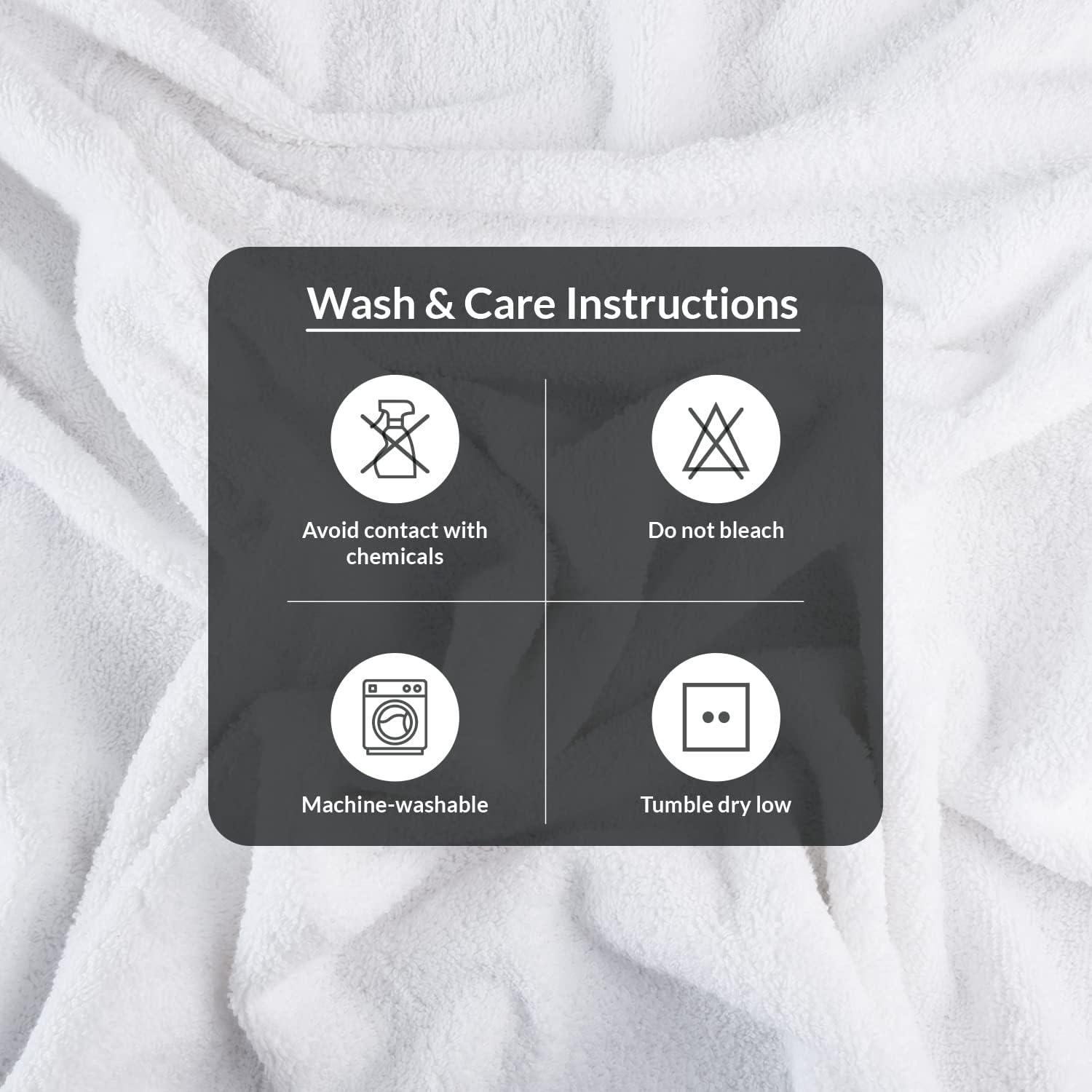 imageInfinitee Xclusives White Luxury Towel Set 4 Bath Towels 27x54 600 GSM 12 Washcloths 13x13 Soft Absorbent QuickDrying 100 Cotton Bundle for Bathroom Gym Spa and Skincare Use