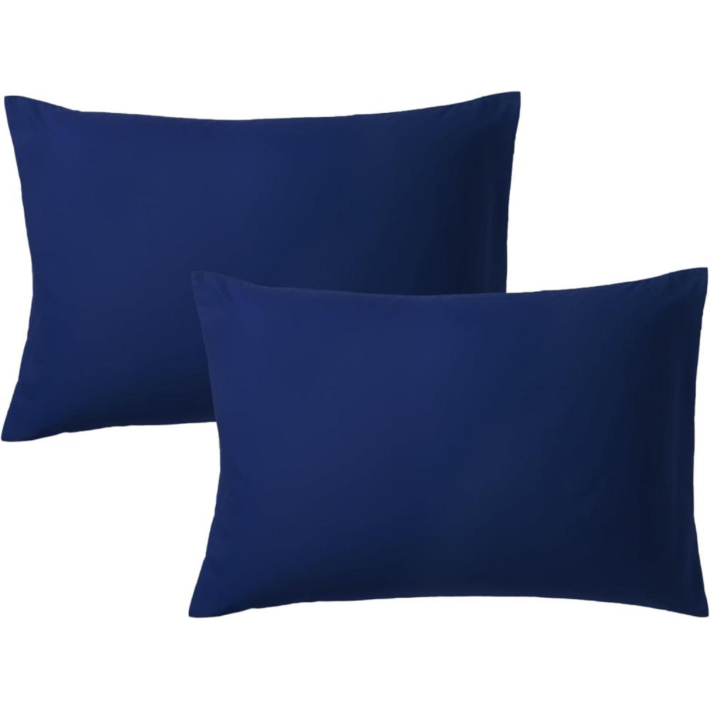 imageInfinitee Xclusives King Pillow Cases  Set of 2  Soft ampamp Breathable Pillow Covers  Brushed Microfiber Fabric  Shrinkage and Fade Resistant Pillowcase Queen 20x40 Inches King NavyNavy Blue