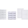 imageInfinitee Xclusives Luxury White Bathroom Set  6 Hand Towels 16x28  4 Washcloths 13x13  2 Bath Mats  600 GSM 100 Cotton Soft Absorbent ampamp QuickDrying Towels and Mats for Home ampamp Spa