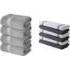 imageInfinitee Xclusives Pack of 4 Grey Bath Towels  Pack of 6 Kitchen Towels  100 Cotton Terry Towels for Luxury Hotel and Spa Quality