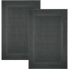 imageInfinitee Xclusives Premium Cotton Bath Mats for Bathroom  Pack of 2  34x22 Inches  Ultra Soft Super Absorbent NonSlip Machine Washable Mats White Not a RugShadow Grey