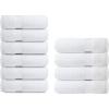 imageInfinitee Xclusives Premium White Hand Towels 6 Pack 16x28 Inches Hotel and Spa Quality  Bath Towels Set Pack of 4100 Ring Spun Cotton Towels