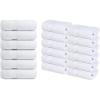 imageInfinitee Xclusives Premium White Hand Towels 6 Pack 16x28 Inches Hotel and Spa Quality  Washcloths Set  Pack of 12 13x13 Inches 100 Cotton Wash Cloths for Your Body and Face Towels
