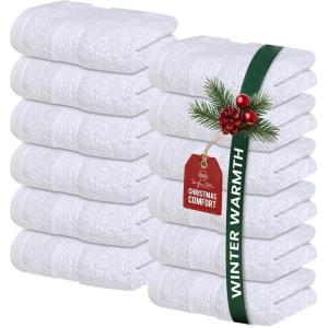 Infinitee Xclusives Luxury 100% Ring-Spun Cotton White Bath Towels Set of 4 (27×54 inches) – Soft, Absorbent & Quick-Drying Towels for Bathroom, Gym, Spa & Hotel Use (Brilliant White, Bath Towels)(Brilliant White)