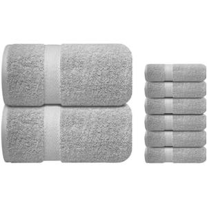 Infinitee Xclusives Premium Towel Bundle Deal – 6 Hand Towels + 2 Bath Sheets | Soft, Absorbent & Durable Cotton Towels for Everyday Comfort