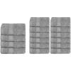 imageInfinitee Exclusive Grey Towel Bundle  Includes 4 Washcloths and 6 Hand Towels  Soft Absorbent Cotton Bathroom Towel Set