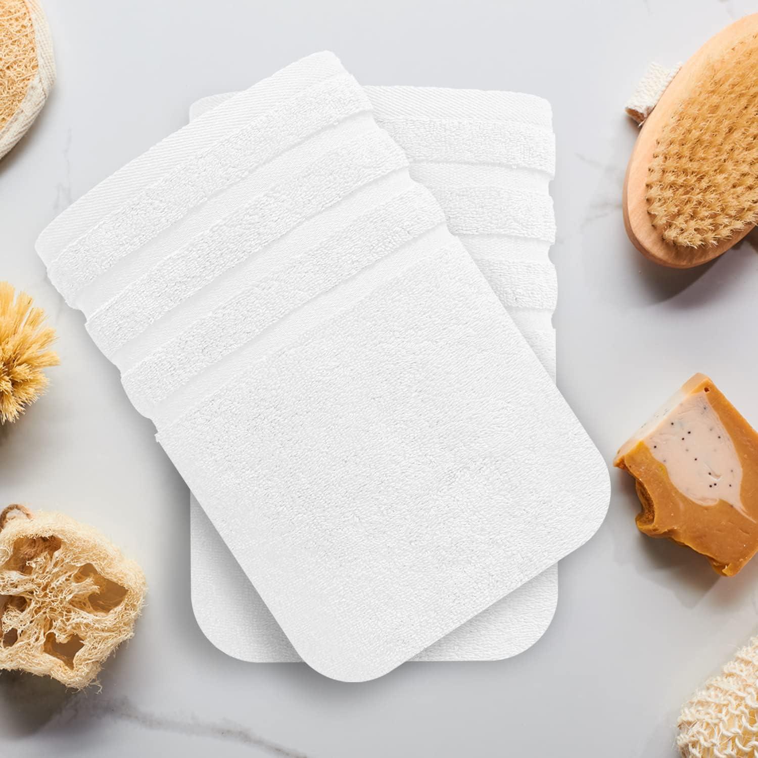 imageInfinitee Xclusives Luxury Wash Cloths for Showering 13x13 Cotton Hand Towels for Bathroom UltraSoft amp Highly Absorbent 6Pack Gym Spa amp Hotel