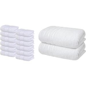Infinitee Xclusives Luxury Wash Cloths for Showering [13×13] – Cotton Hand Towels for Bathroom – Ultra-Soft & Highly Absorbent, 6-Pack, Gym, Spa & Hotel