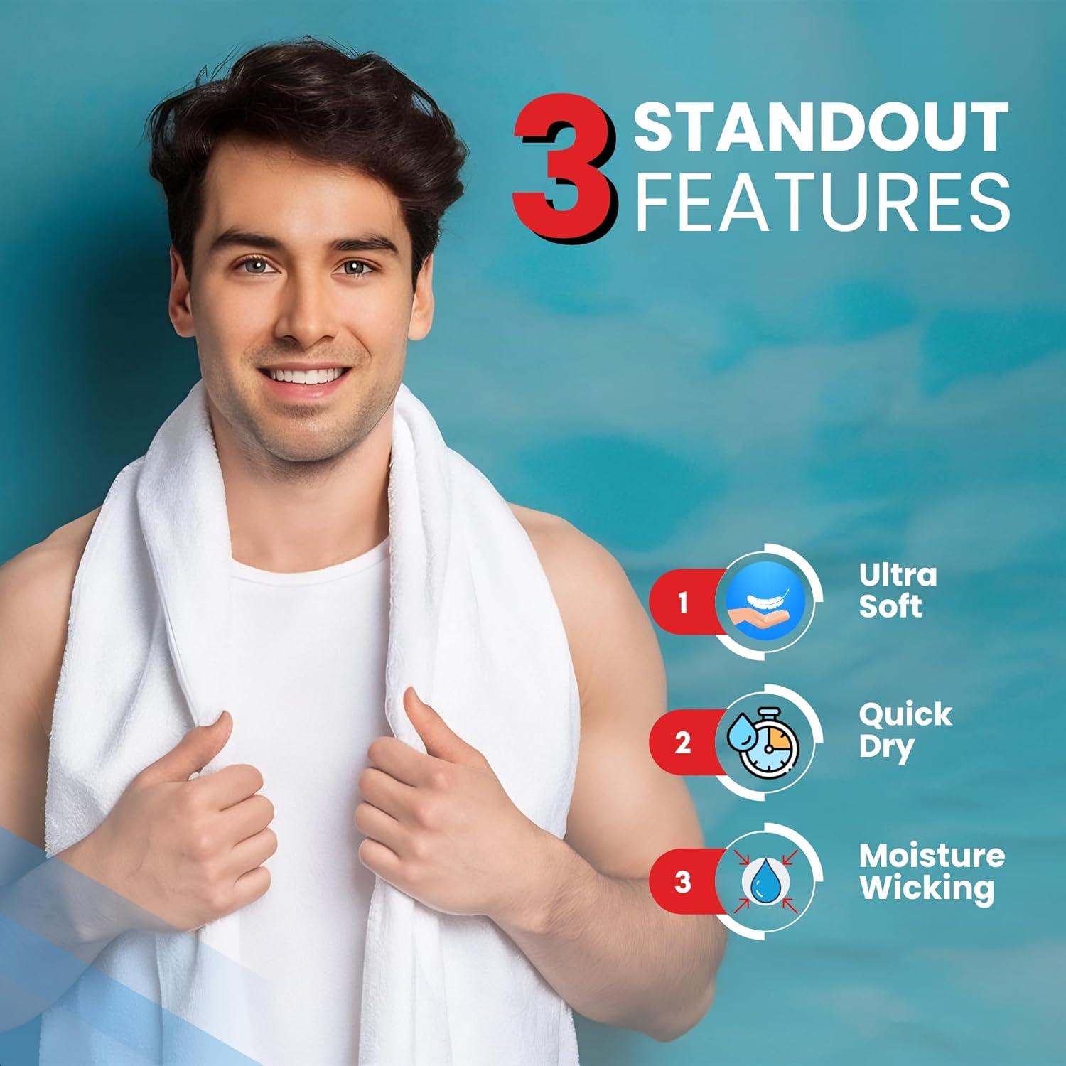 imageInfinitee Xclusives 6 Piece Premium Towel Set 2 Bath Towels 2 Hand Towels and 2 Wash Cloths 100 Ring Spun Turkish Cotton Highly Absorbent Towels for Bathroom Gym Hotel and Spa Dusty Blue