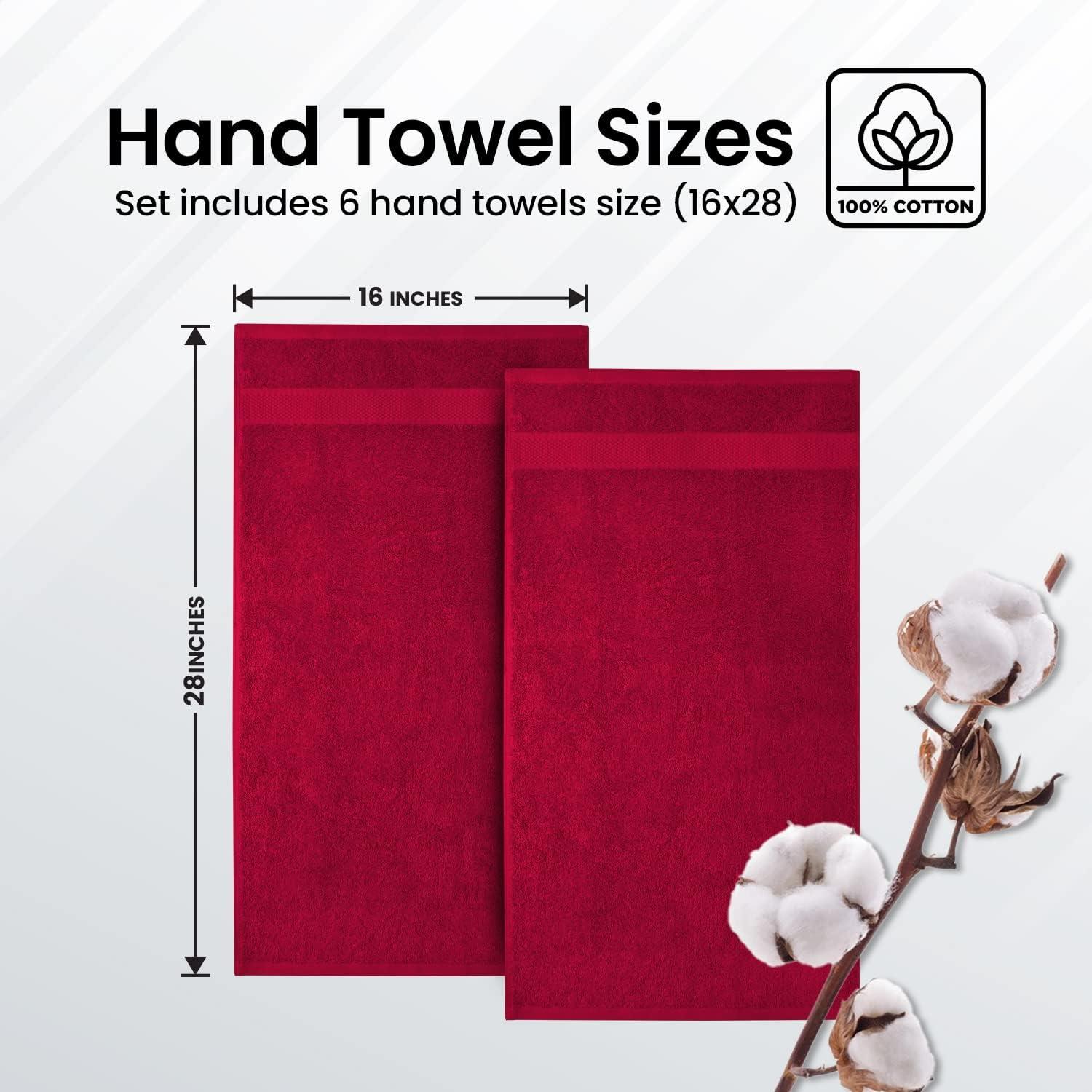 imageInfinitee Xclusives Premium Bath Sheets Pack of 2 Washcloths Set Pack of 12 Hand Towels Pack of 6 Highly Absorbent and Super Soft Bathroom Towels