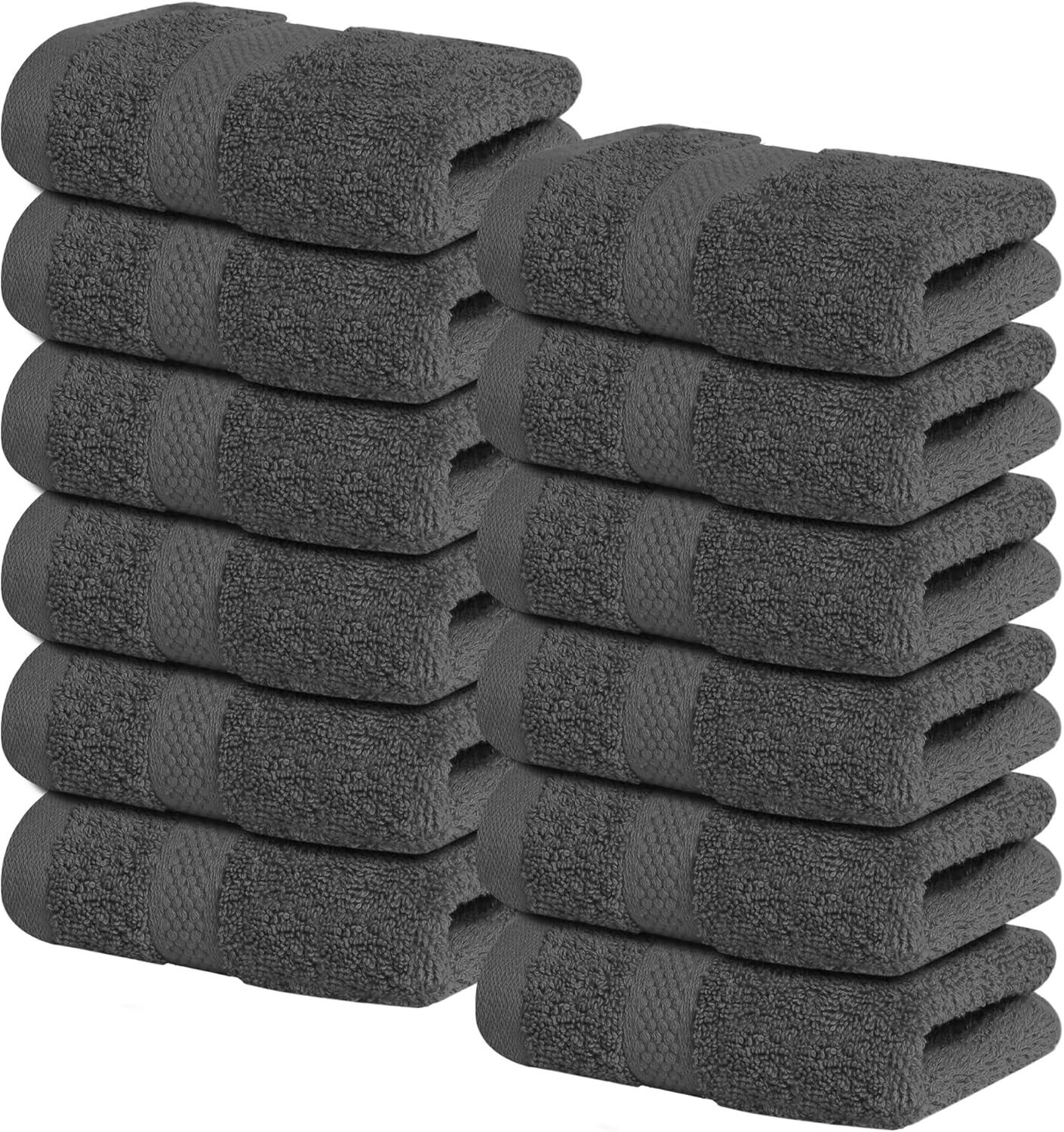 imageInfinitee Xclusives Luxury Wash Cloths for Showering 13x13 Luxury 100 RingSpun Cotton Bath Towels Set of 4 27x54 inches