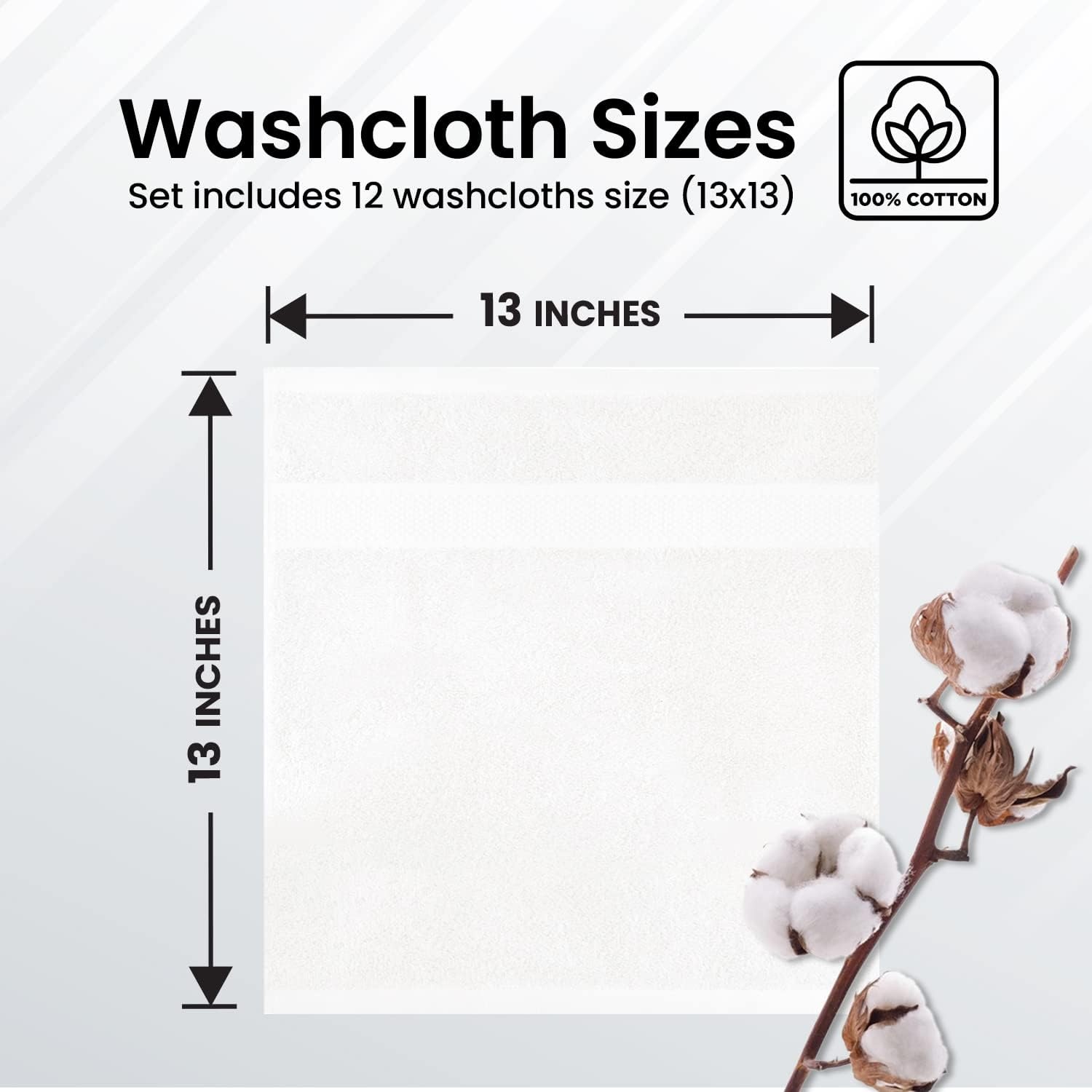 imageInfinitee Xclusives Kitchen Towels amp Washcloths Set 18 Pack 100 Cotton Grey amp White 15x25 Inches 13x13 Inches Durable Machine Washable