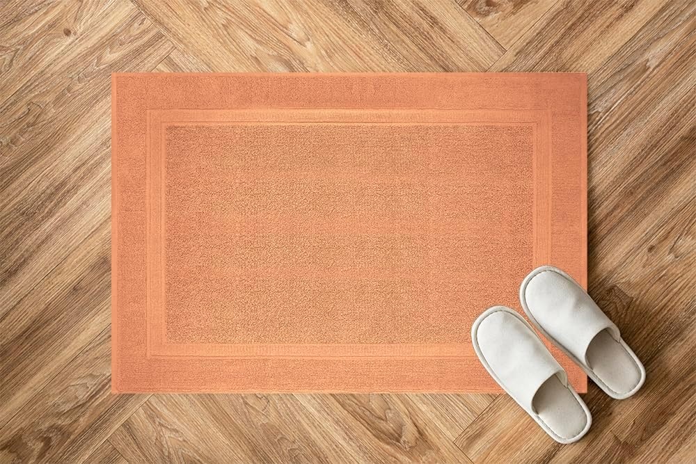 image:imageInfinitee Xclusives Premium Cotton Bath Mats for Bathroom Pack of 2 34x22 Inches Ultra Soft Super Absorbent NonSlip Machine Washable Mats Serene Teal Not a RugCosmic Sand