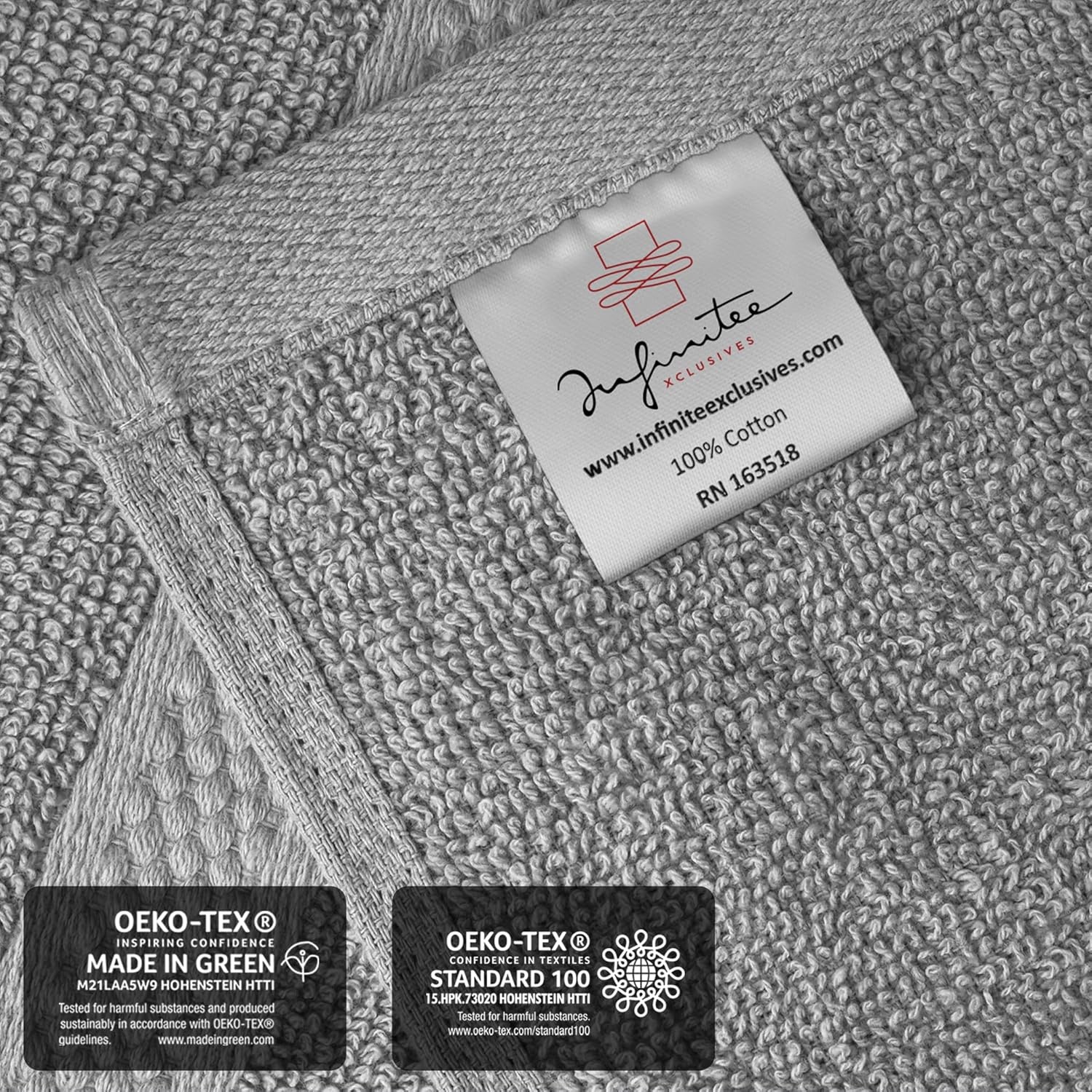 image:imageInfinitee Xclusives Luxury Wash Cloths for Showering 13x13 Luxury Bath Sheets Towels 2 Pack 35X70 Inches 100 Ring Spun Cotton Extra Large Bath Towels for Bathroom