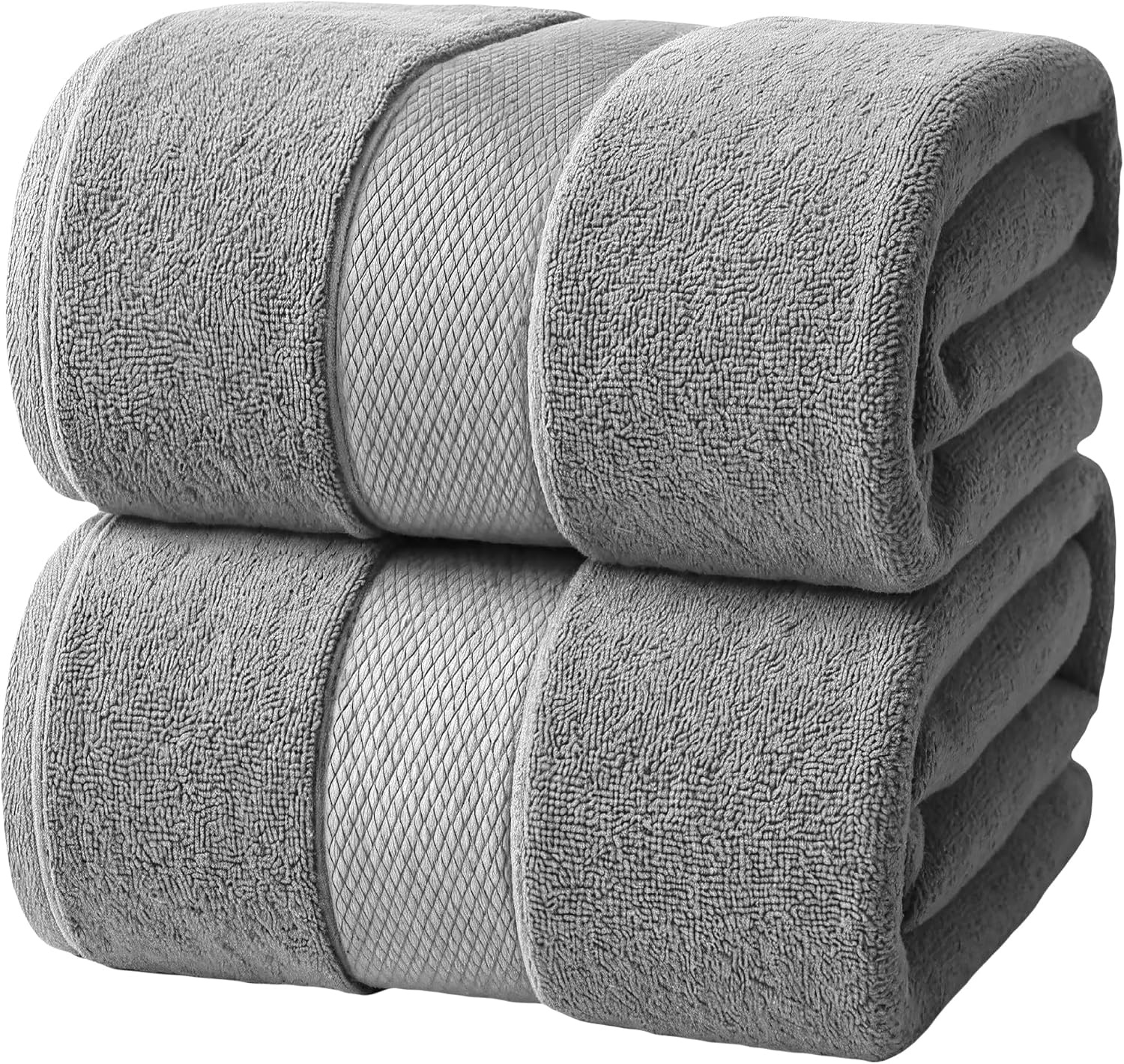 image:imageInfinitee Xclusives Bath Sheets Extra Large 2 Pack 600 GSM 35 x 70Charming Grey