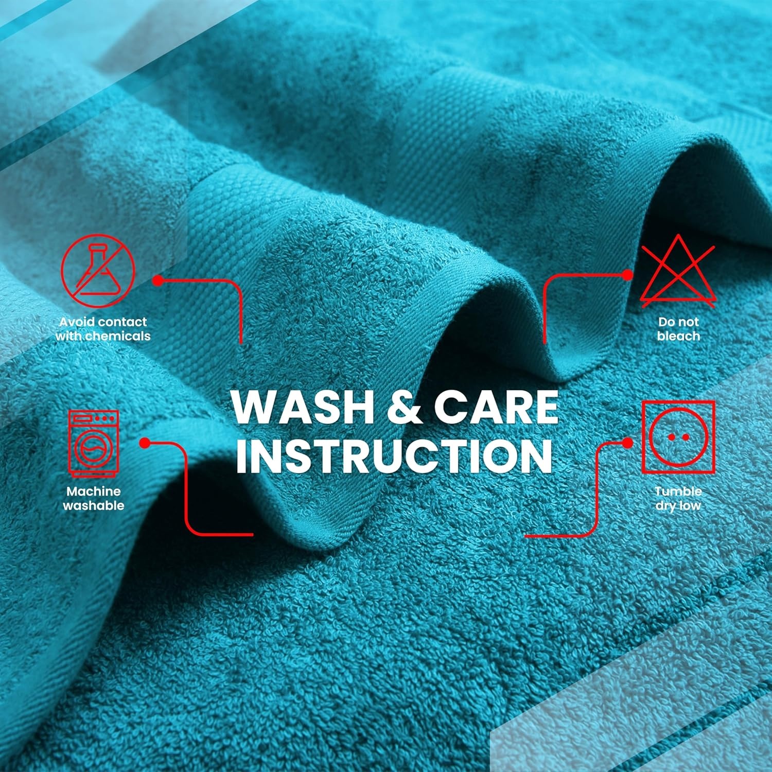 image:imageInfinitee Xclusives Bath Sheets Extra Large 2 Pack 600 GSM 35 x 70Serene Teal