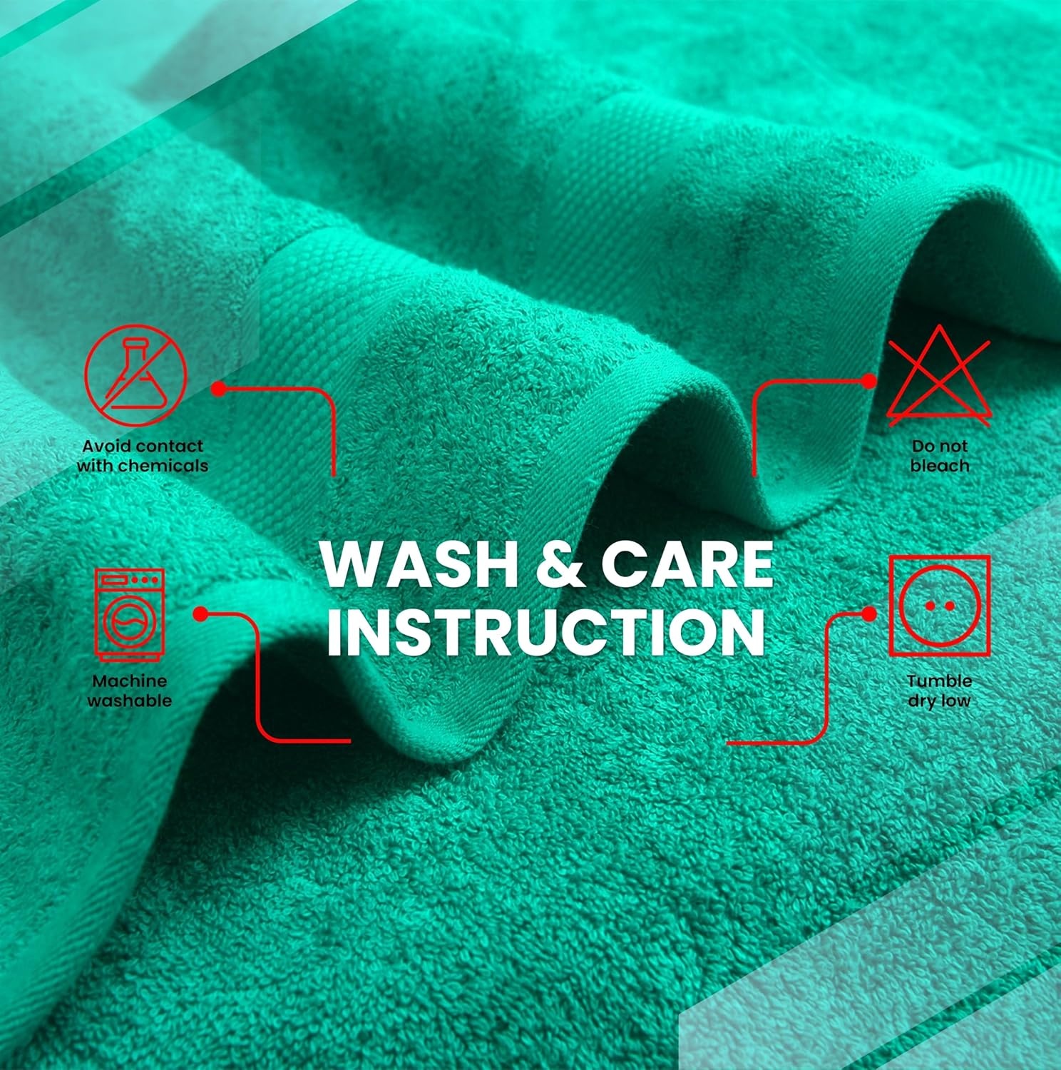 image:imageInfinitee Xclusives Bath Sheets Extra Large 2 Pack 600 GSM 35 x 70Vivid Green