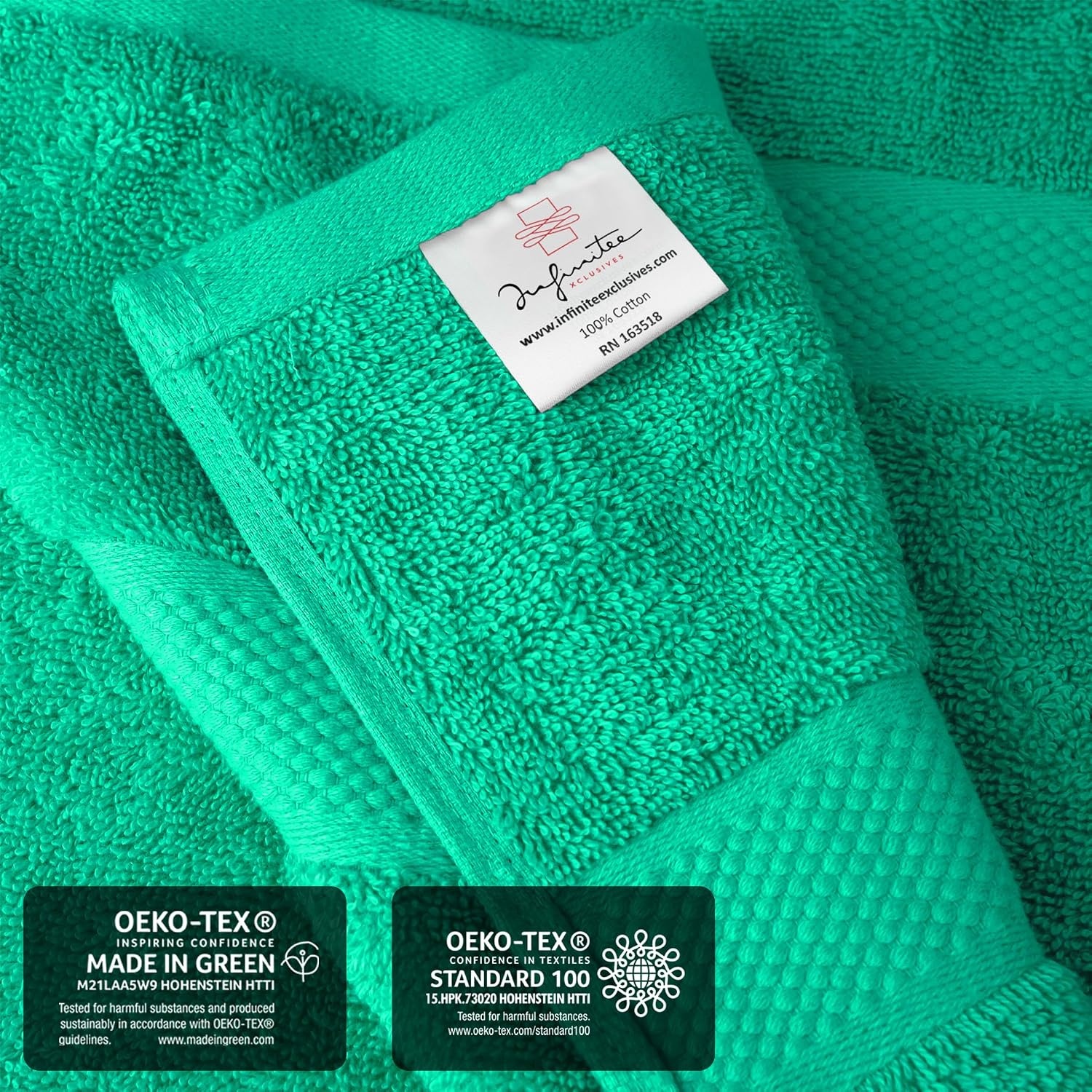 image:imageInfinitee Xclusives Bath Sheets Extra Large 2 Pack 600 GSM 35 x 70Vivid Green