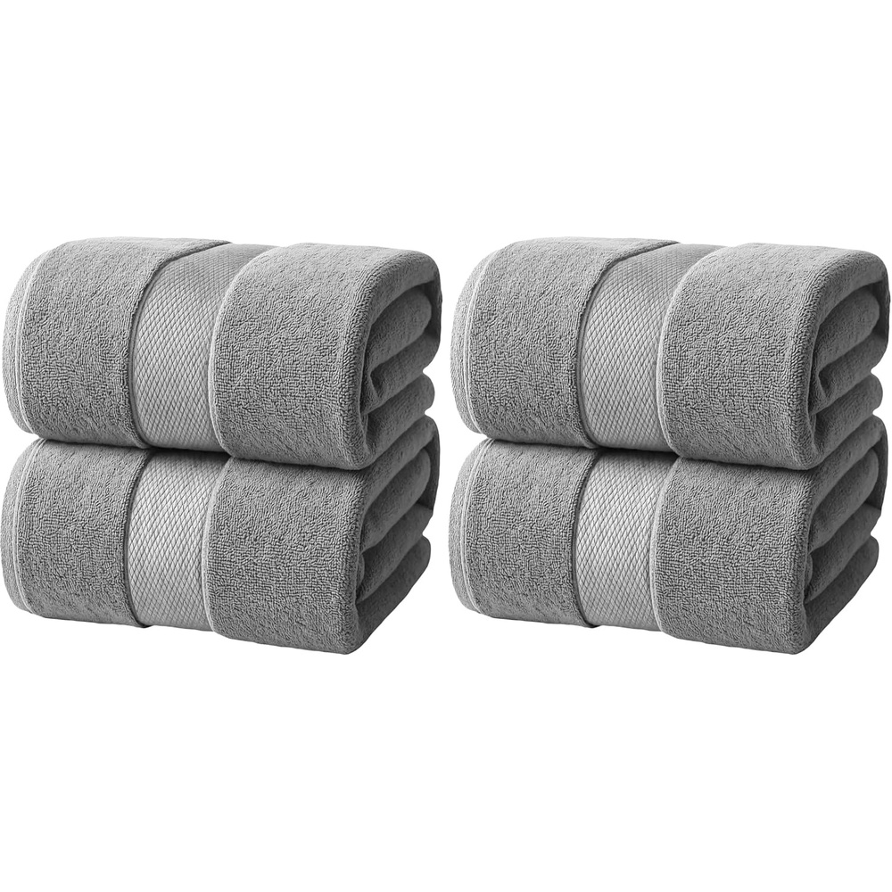 image:imageInfinitee Xclusives Bath Sheets Extra Large 2 Pack 600 GSM 35 x 70Charming Grey
