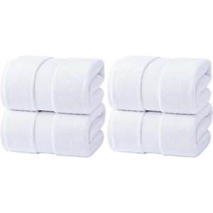 Infinitee Xclusives Bath Sheets Extra Large – 2 Pack – 600 GSM |35″ x 70″|(Brilliant White)