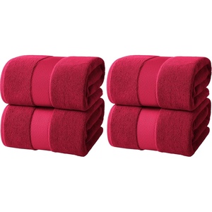 Infinitee Xclusives Bath Sheets Extra Large – 2 Pack – 600 GSM |35″ x 70″|(Burgundy)
