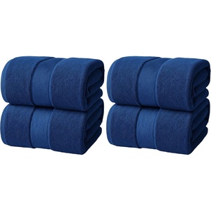 Infinitee Xclusives Bath Sheets Extra Large – 2 Pack – 600 GSM |35″ x 70″|(Tranquil Navy)